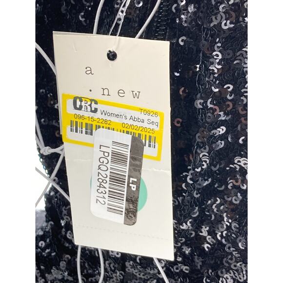 A New Day Abba Black Sequin Covered Foldover Knee High Evening Boots -- Size 8.5 - Picture 5 of 7